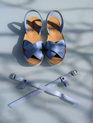 АБАРКАСЫ - ZAPATOS Босоножки от испанского производителья Ab.Zapatos Cruz-Yute celeste