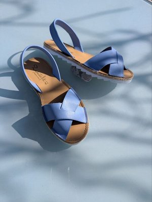 АБАРКАСЫ - ZAPATOS Босоножки от испанского производителья Ab.Zapatos Cruz-Yute celeste