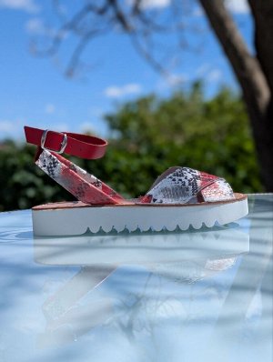Дополнительные ремешки для абаркас AB. Zapatos correas (100) rojo