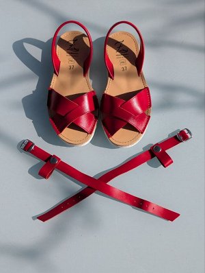 АБАРКАСЫ - ZAPATOS Босоножки от испанского производителья Ab.Zapatos Cruz-Yute rojo