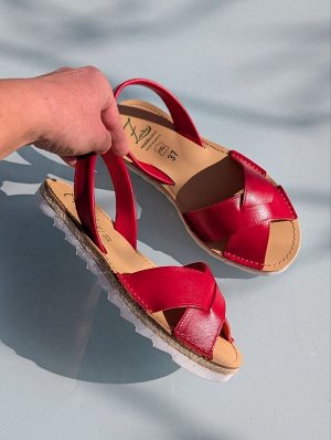 АБАРКАСЫ - ZAPATOS Босоножки от испанского производителья Ab.Zapatos Cruz-Yute rojo