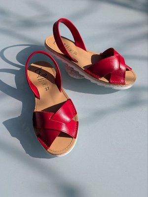 АБАРКАСЫ - ZAPATOS Босоножки от испанского производителья Ab.Zapatos Cruz-Yute rojo