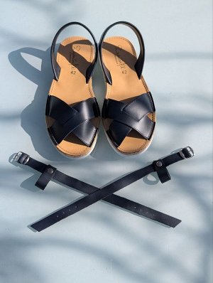 АБАРКАСЫ - ZAPATOS Босоножки от испанского производителья Ab.Zapatos Cruz-Yute marino