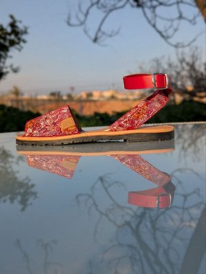 Дополнительные ремешки для абаркас AB. Zapatos correas (100) rojo