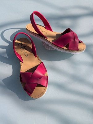 АБАРКАСЫ - ZAPATOS Босоножки от испанского производителья Ab.Zapatos Cruz-Yute FUXIA