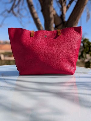 Шоппер из натуральной кожи от испанского производителя PELLE- SHOPPER PIEL (710) Rojo