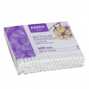 Ватные палочки Амра 100шт пакет