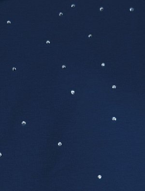 Футболка из премиального хлопка с принтом стразами