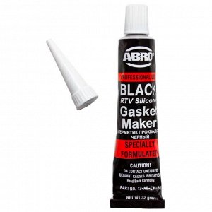 Герметик-прокладка АВRО Masters Black RTV Silicone Gasket Maker, силиконовый, чёрный, туба 32г, арт. 12-АВ-CH-32