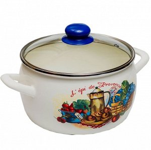 Кастрюля эмалированная  4,0л Прованс
