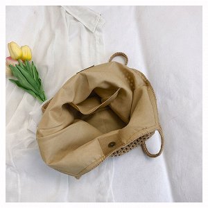 Сумка женская пляжная, вязаная, шоппер, авоська на плечо