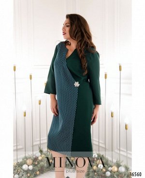 Платье №103-1-темно-зеленый