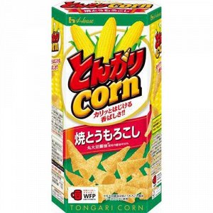 Чипсы кукурузные со вкусом жареной кукурузы Tongari Corn House Foods 68 гр Японские сладости