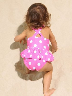 Купальник слитный c принтом Hello Kitty розовый,белый