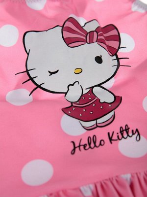 Купальник слитный c принтом Hello Kitty розовый,белый