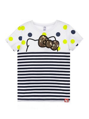 Play today Футболка для девочки c принтом Hello Kitty белый,разноцветный