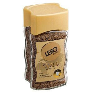 Кофе растворимый LEBO GOLD Arabica 100 г ст/б 1/12