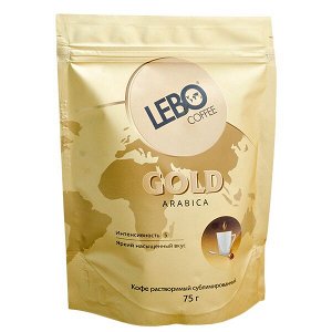 Кофе растворимый LEBO GOLD Arabica 75 г м/у 1/12