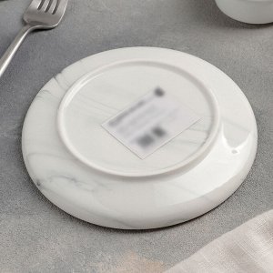 Тарелка обеденная «Мрамор», 15 см, цвет серый