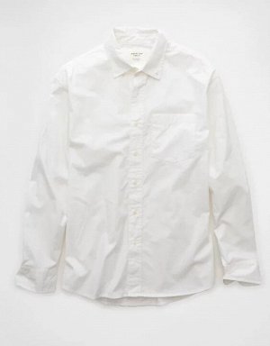 AE Everyday Relaxed Poplin Button-Up Shirt