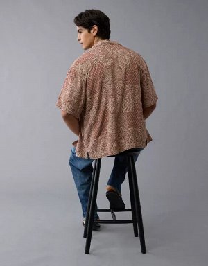 AE Poolside Printed Button-Up Shirt
