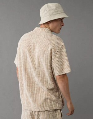 AE Textured Button-Up Camp Shirt