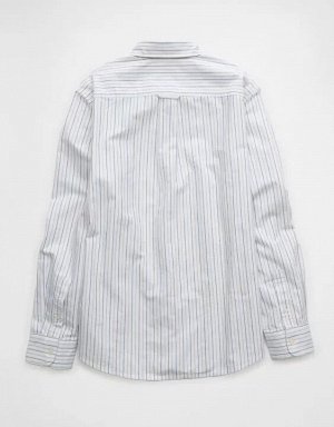 AE Everyday Oxford Striped Button-Up Shirt