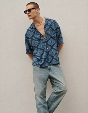AE Poolside Printed Button-Up Shirt