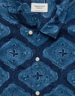 AE Poolside Printed Button-Up Shirt