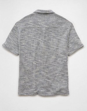 AE Textured Button-Up Camp Shirt