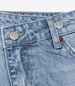 ДЖИНСОВЫЕ ШОРТЫ TRF С ВЫСОКОЙ ПОСАДКОЙ MOM FIT И КОСОЙ ЗАСТЕЖКОЙ, арт. 4806006, голубой