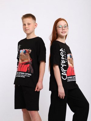 Футболка "Капибара" черный