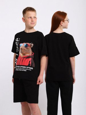 Футболка "Капибара" черный