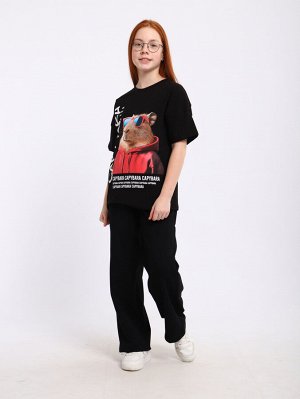 Футболка "Капибара" черный