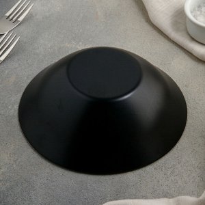 Салатник «Линеа Блэк», 450 мл, d=16,2 см, упрочнённый, цвет чёрный