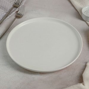 Тарелка обеденная «Селена», 25 см, цвет белый