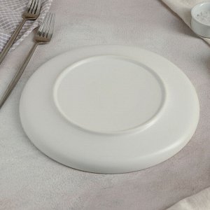 Тарелка обеденная «Селена», 25 см, цвет белый