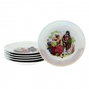 Набор мелких тарелок «Мадонна», 6 шт, цвет МИКС