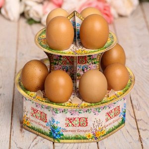 Подставка пасхальная на 12 яиц «Цветочная», 20 ? 20 см