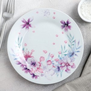 Тарелка пирожковая «Флора», 19 см, цвет белый