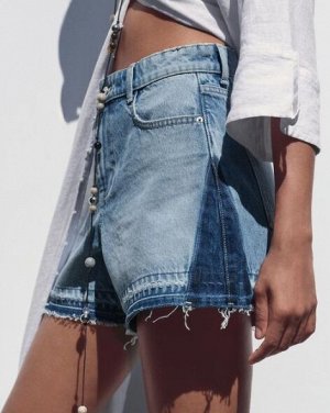 ШОРТЫ MOM FIT, арт. 4083029 427, голубой
