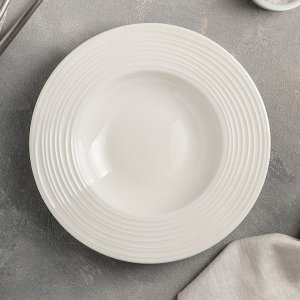 Тарелка для пасты «Белла», 22 см, 290 мл, цвет белый