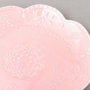 Тарелка десертная «Сьюзен», 27 см, цвет розовый