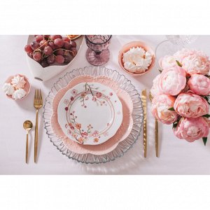Тарелка десертная «Сьюзен», 27 см, цвет розовый