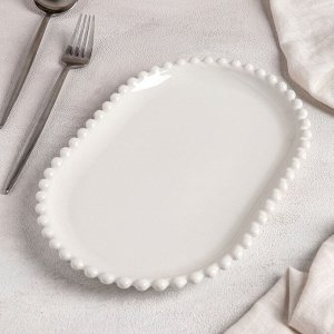 Блюдо овальное «Классика», 28x18,5x2 см, цвет белый