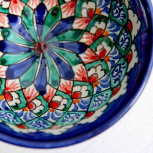 Пиала узбекская Риштанская Керамика «Узоры», 120 мл, d=9.5 см, МИКС