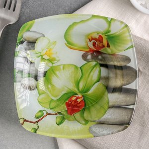 Салатник «Зелёная орхидея», 200 мл, 14х3 см