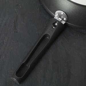 Сковорода «Традиция», 24*6 см, стеклянная крышка, съемная ручка