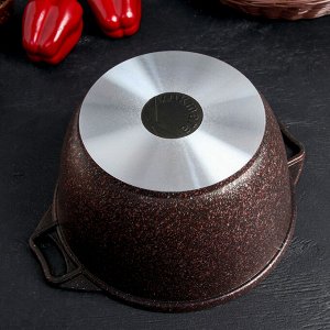 Набор кухонной посуды №17 Granit Ultra, съёмная ручка, антипригарное покрытие, цвет коричневый