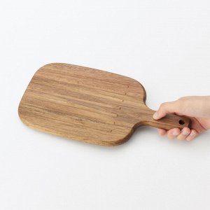 MUJI Acacia Double-Sided Cutting Board with Handle – двухсторонняя разделочная доска из акации с ручкой – малая